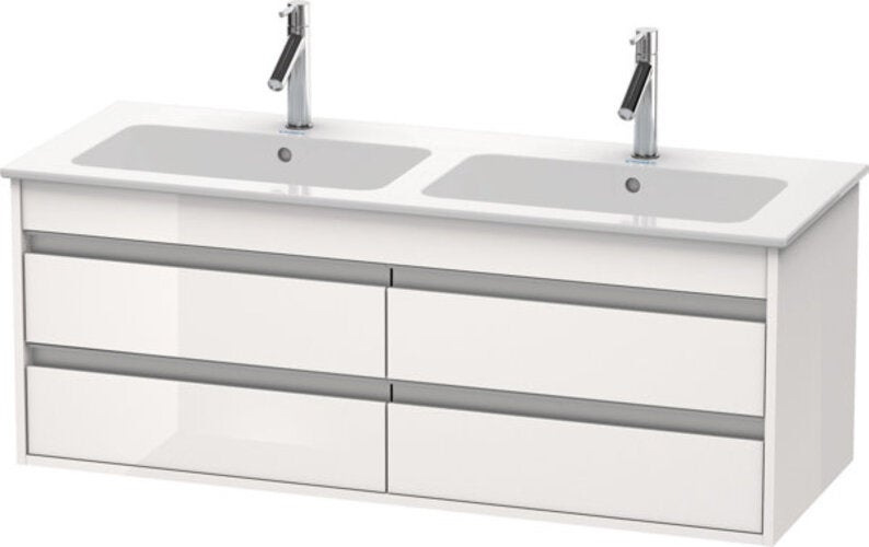 Duravit Ketho Meuble sous-lavabo suspendu 6433, 4 tiroirs, avec découpe ...