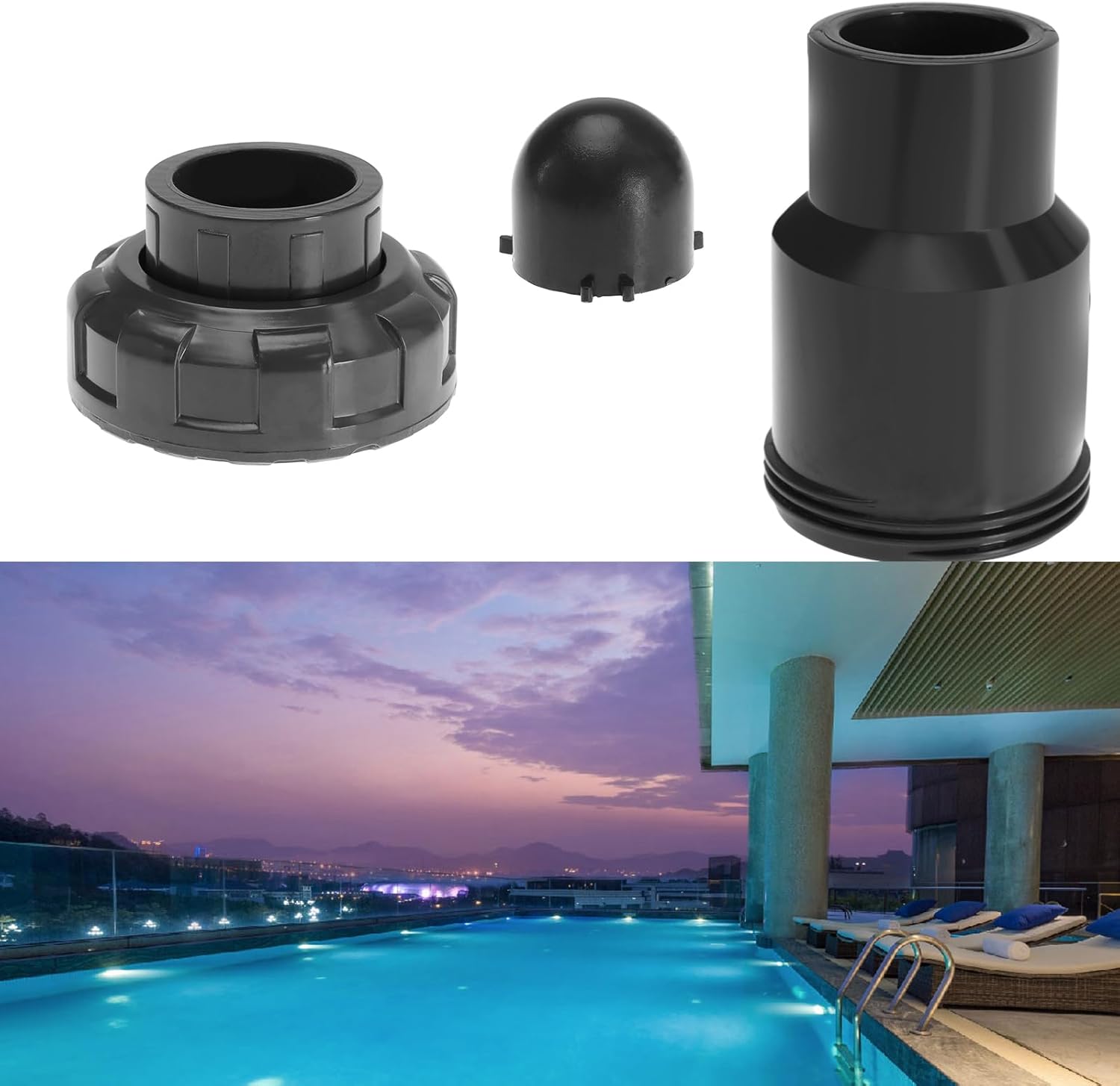 Zestaw 2 wewnętrznych zaworów zwrotnych 32 mm do rur przeciwzwrotnych z szarego PVC - 3