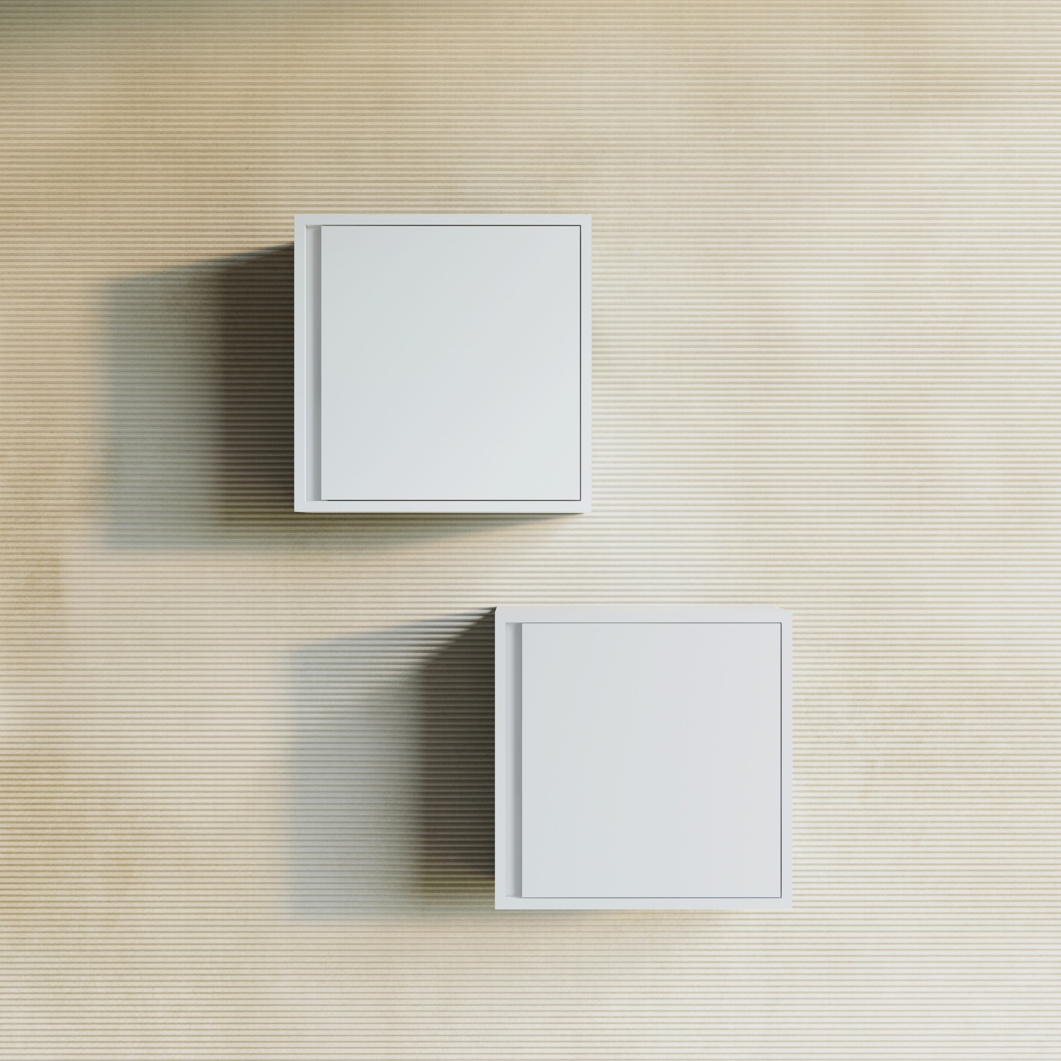 Mueble de baño suspendido de 39cm con puerta reversible blanco mate | Monaco - 2