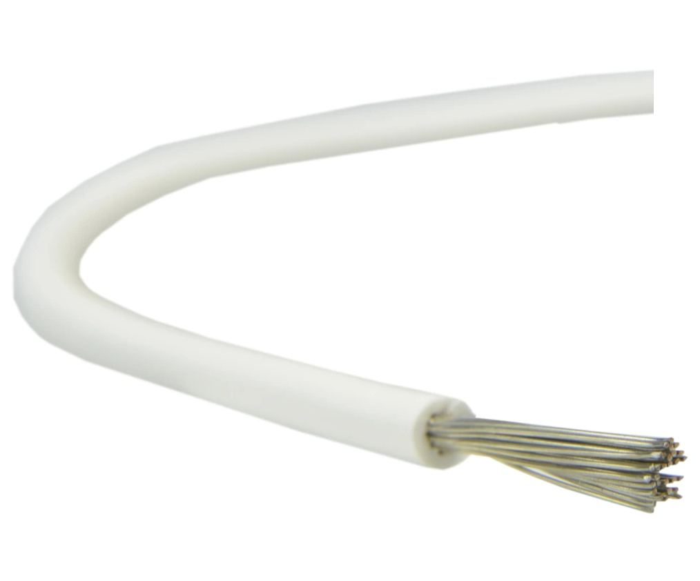 Kabel silikonowy SIF 180°C 1,5mm2 jednożyłowy biały 300/500V ciepłoodporny bezhalogenowy linka TKD 100m