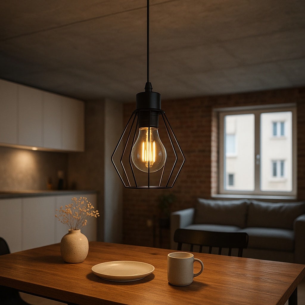 Lampa wisząca Otto E27 105 cm IP20 oprawa sufitowa czarna MasterLED - 5
