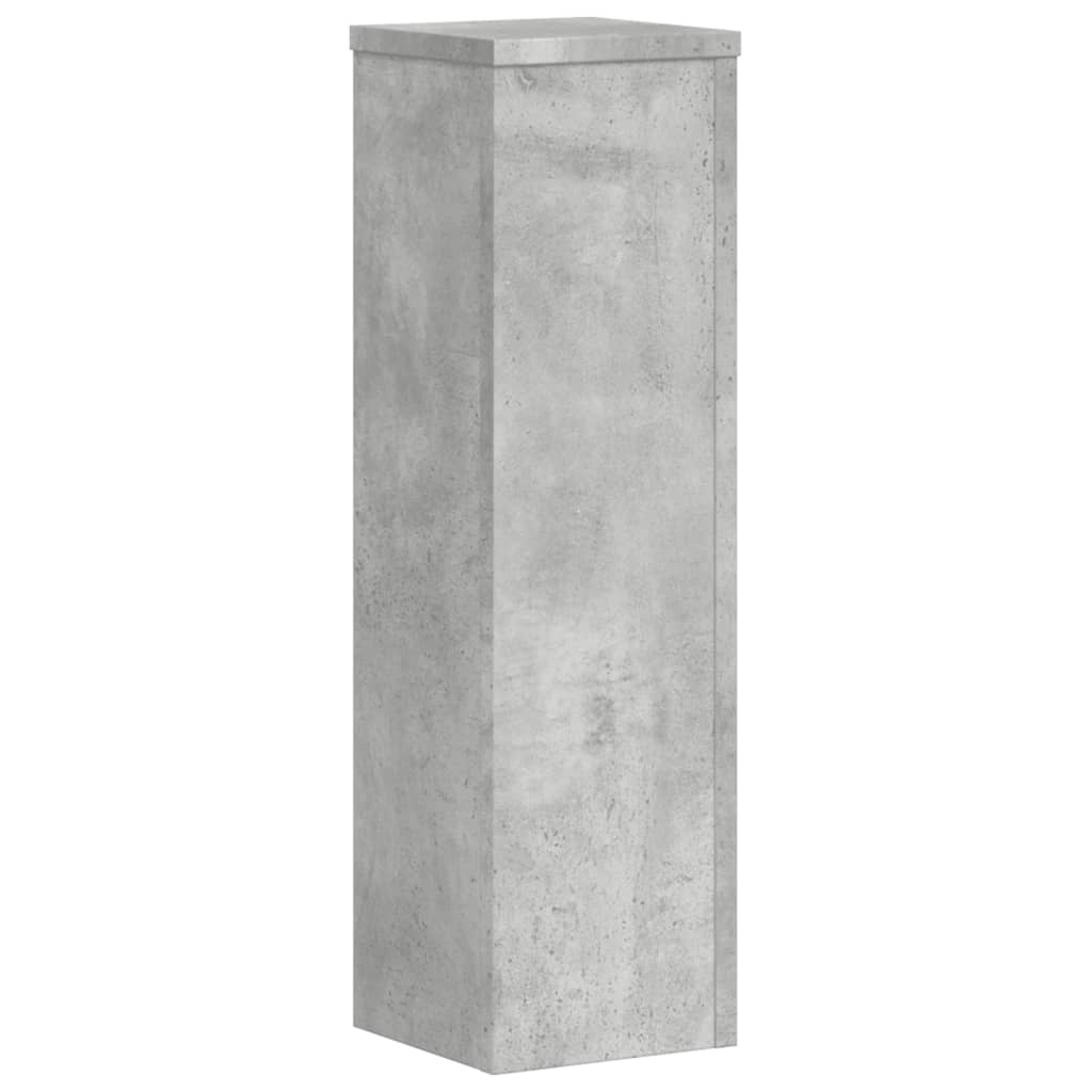 Supports pour plantes 2 pcs gris béton bois d'ingénierie - 7