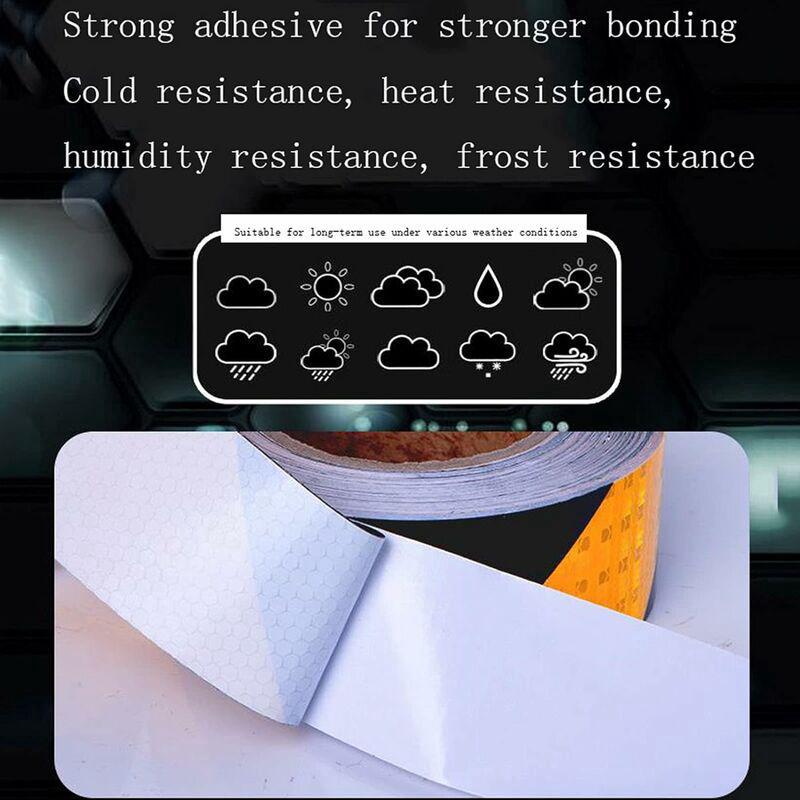 Nastro di segnalazione pericolo riflettente impermeabile di qualità premium, rosso e bianco, 15 cm x 25 m - 3