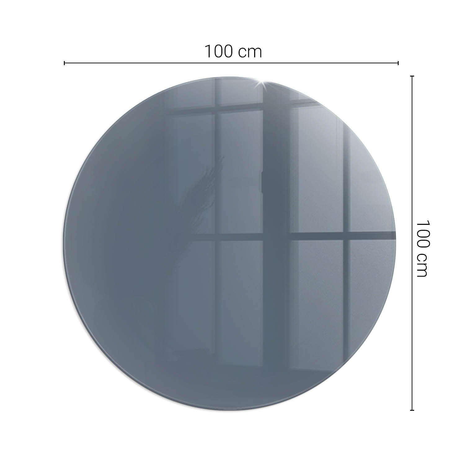 Duża szklana ochronna podkładka pod piec - fi 100 cm - Kolor Ciemnoniebieski - TULUP - 2