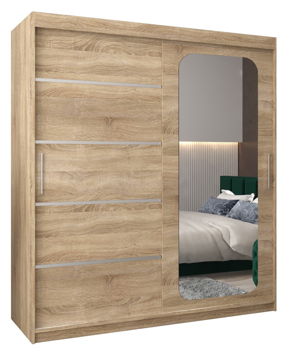 Szafa przesuwna garderoba PROMO V2 180 x 62 x 200 cm Sonoma - Abiks Meble