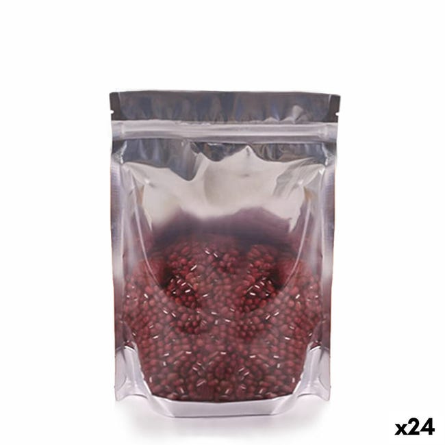 Lot 500 Sacs Réutilisables Rouges 30+16x54 Cm - 50 Microns Épais, Solides Et Écologiques Pour Courses