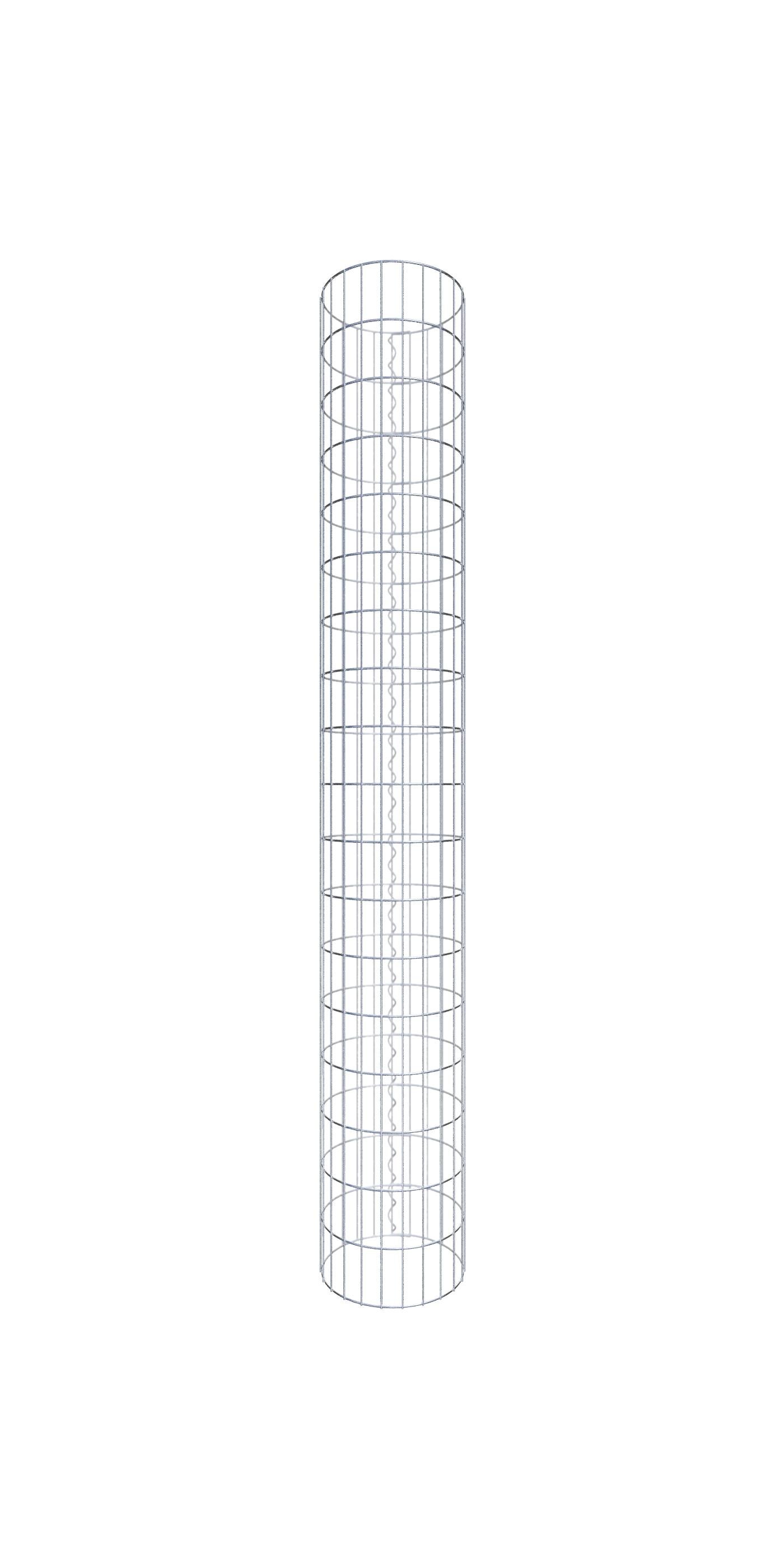 Kolumna gabionowa o średnicy 37 cm, okrągła MW 5 x 10 cm - Wysokość: 1,80 m