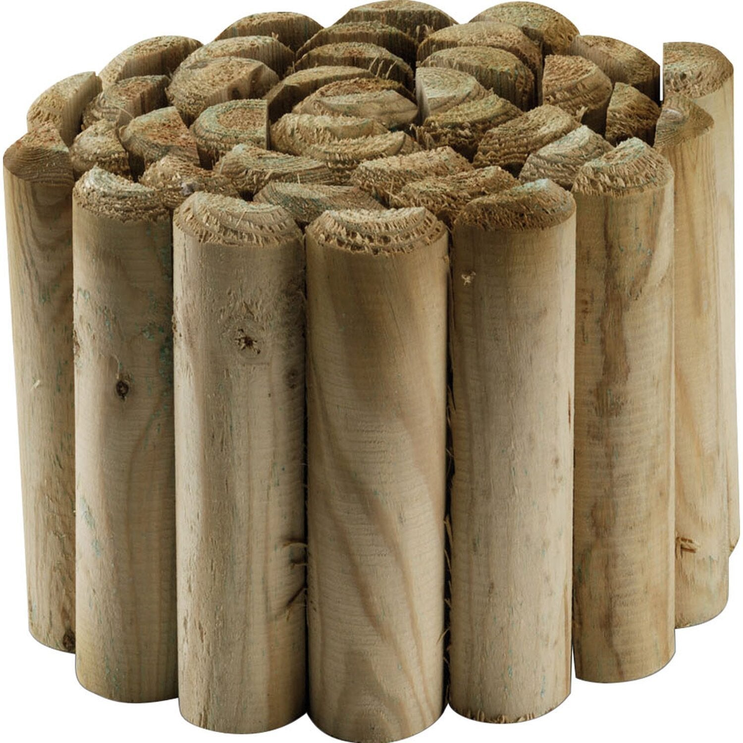 Demi-pôle Clôture Rollborder en bois de pin imprégné - 5