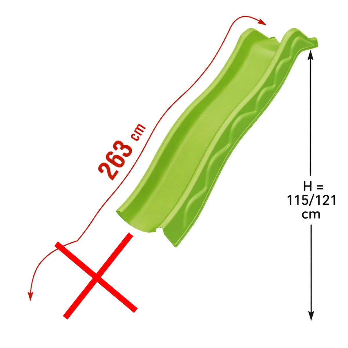 Glissière toboggan 2,63 m - Partie haute - Module de remplacement - 2
