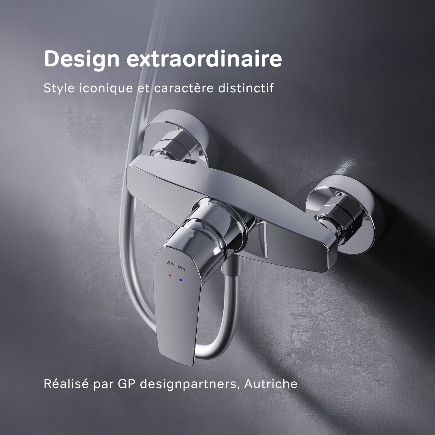 Mitigeur mécanique de douche Robinet de douche Chromé, Gem FGA20000 AM.PM - 2