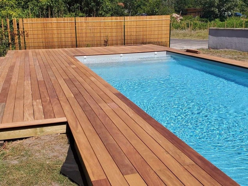 Lame de terrasse en bois exotique CUMARU 21*145*2450mm gamme Biscarrosse - 3