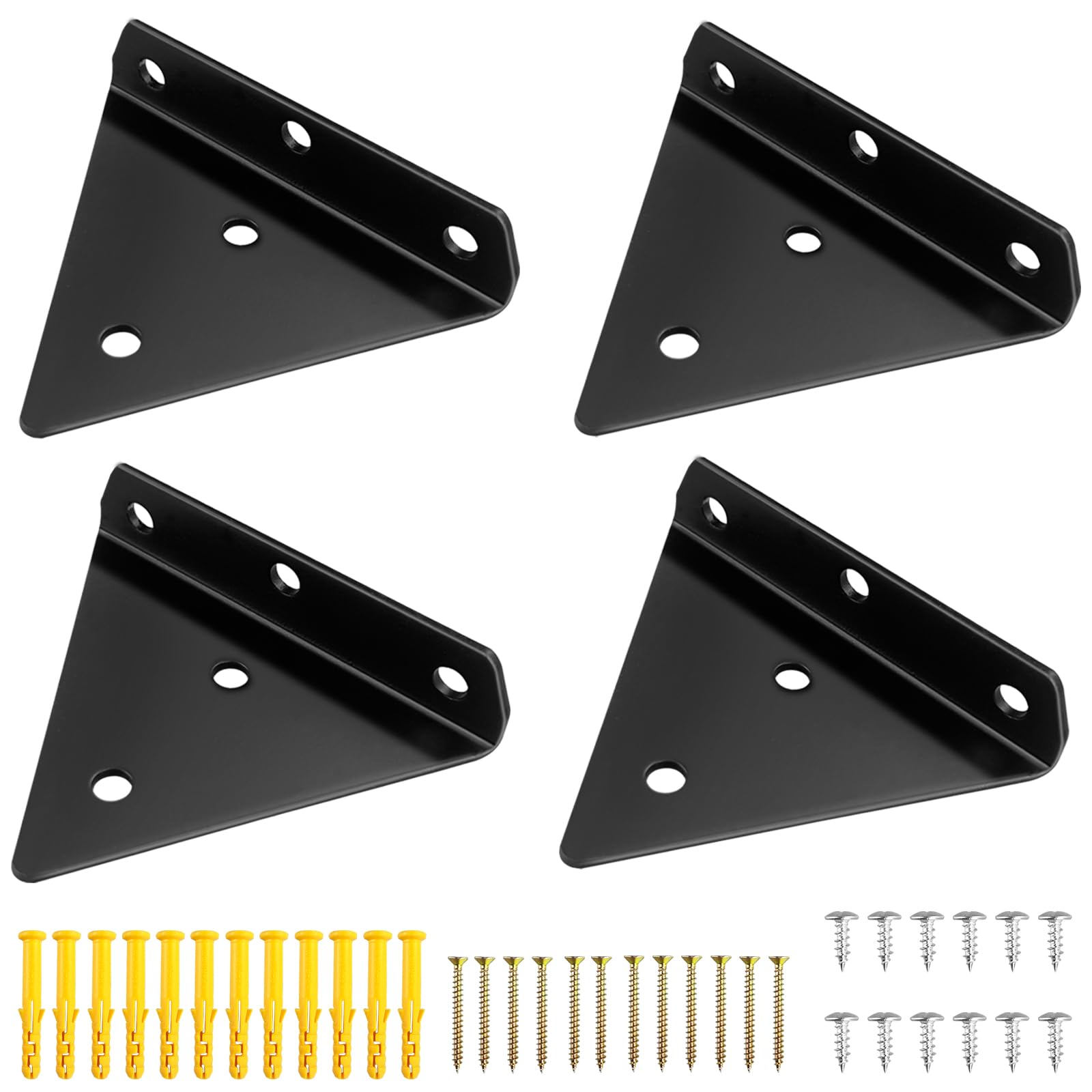4PCS Supports d'étagère Triangle Invisible Supports à Tablettes ...