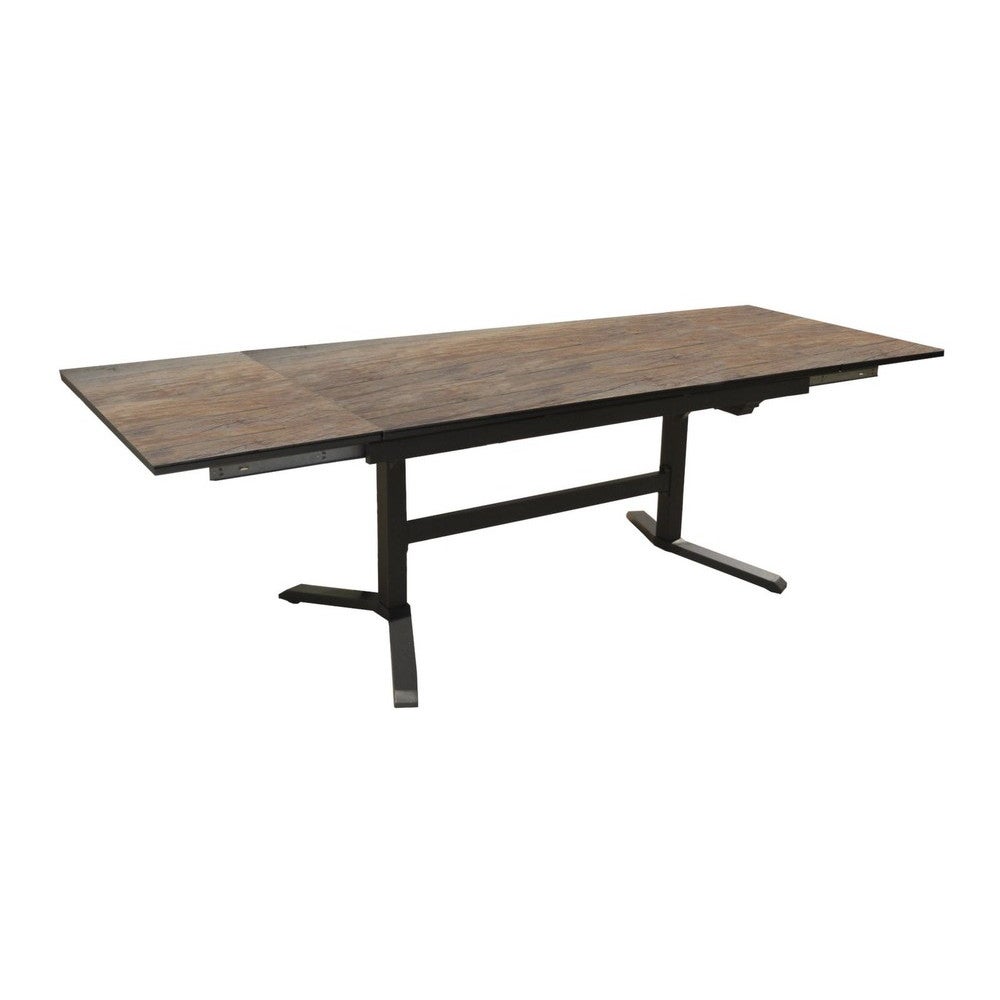 Table de jardin rectangulaire Sotta, plateau Fundermax® - graphite/wood ...