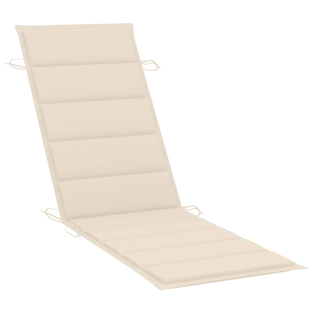 Maison Exclusive - Chaise longue de jardin avec table et coussin Bois d'acacia - 5