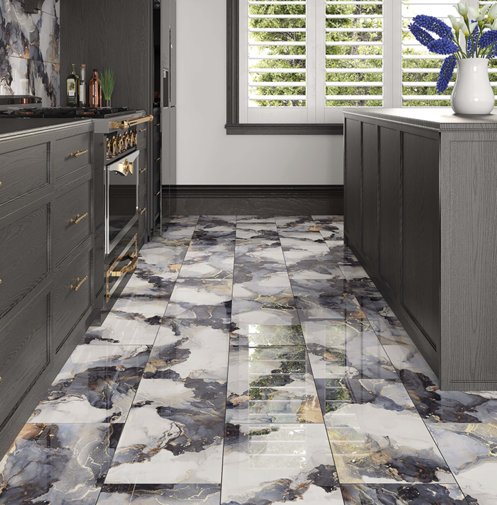 Carrelage sol / mur effet marbre JOYA l.60 x L.120 cm Brillant LIMCARO - 7