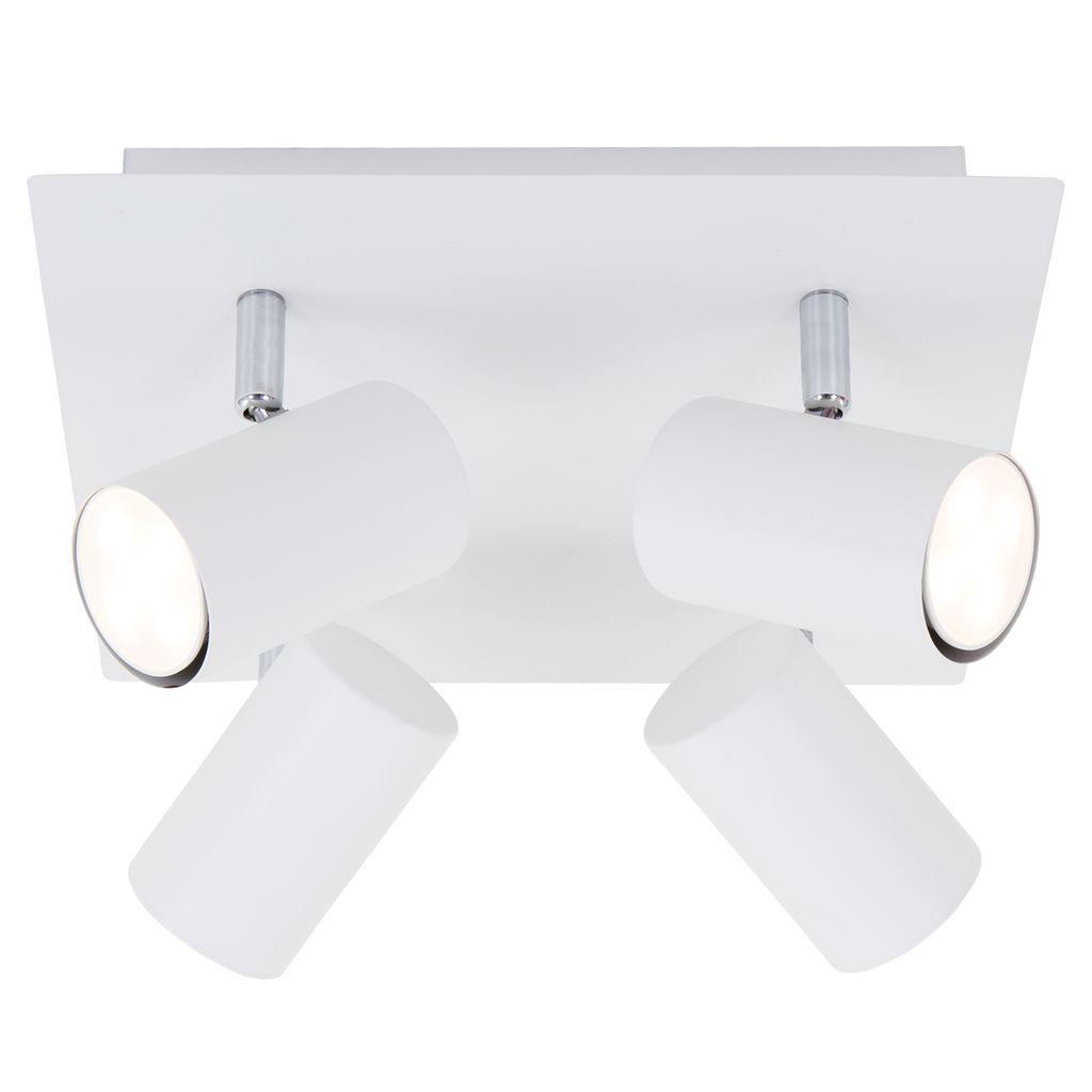 Plafonnier Spot BRILONER LEUCHTEN RUN, 40 W, IP20, blanc, métal, incl., 4x GU10, 26,5 x 26,5 x 12,3 cm - 2