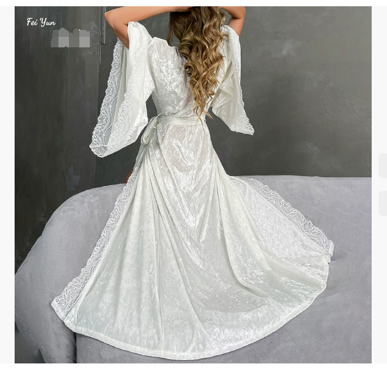 Peignoir de bain kimono en satin et soie pour femme - 4