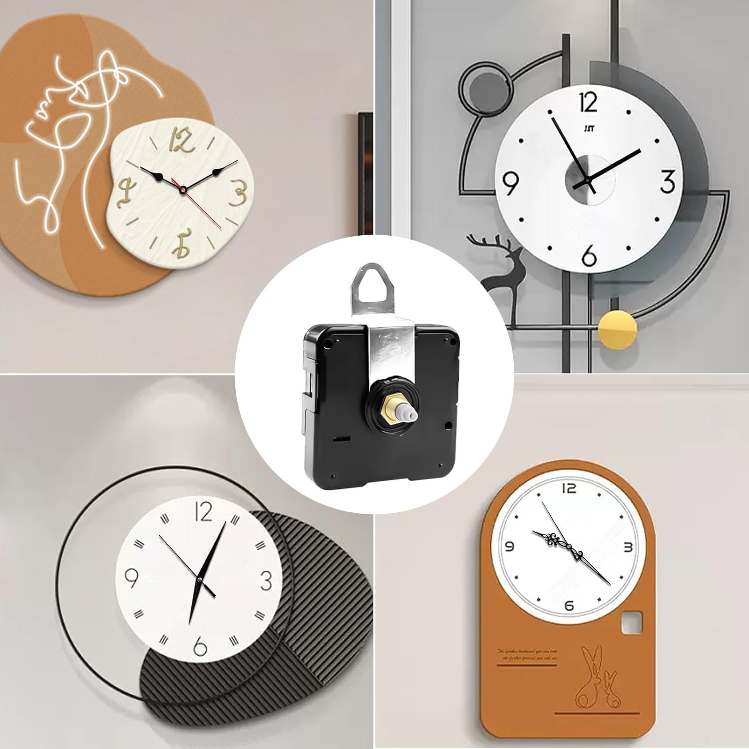 3 Pièces Mécanisme d'Horloge Mécanisme de Mouvement d'Horloge Mecanisme Horloge Pile Silencieux Murale Systeme Horloge Aiguilles Mecanisme Pendule - 5