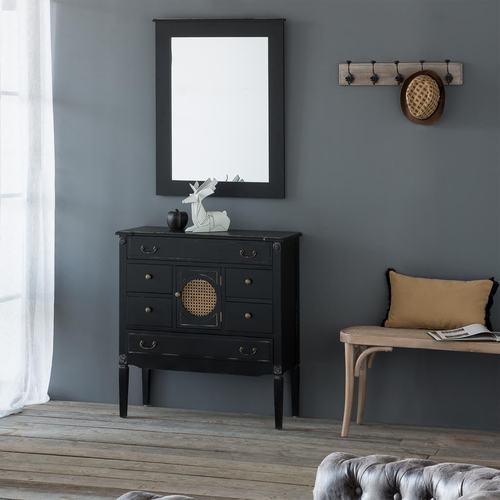 Commode en bois avec 6 tiroirs et 1 porte | Leroy Merlin