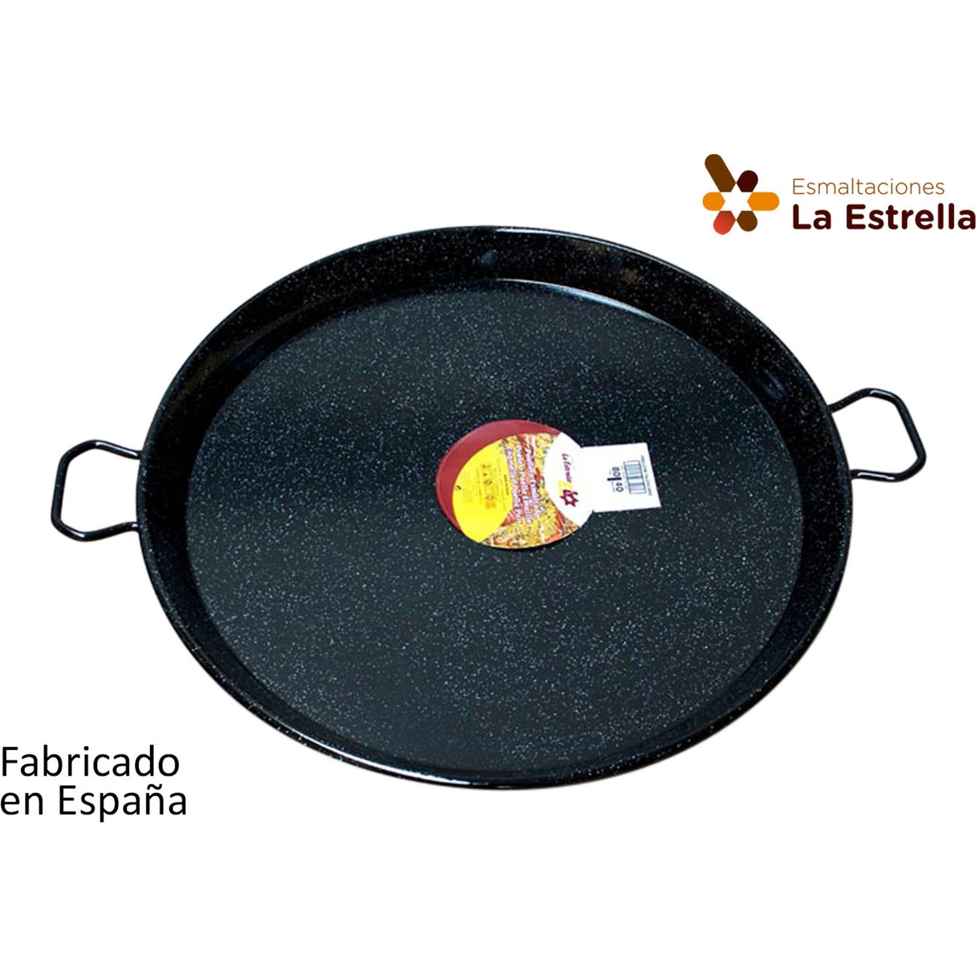 POÊLE À PAELLA MARQUÉE VALENCIALE 80CM 40 Portions ACIER VITRIFIÉ | LA ...