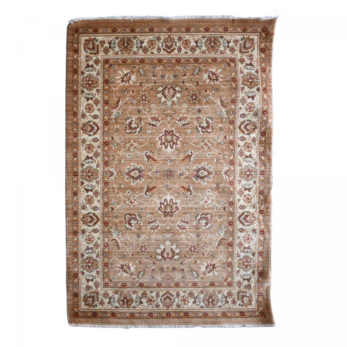 Tapis 100% Laine Beige Gris Gabbeh Lori Tissé à la Main 120x180 CM Dp