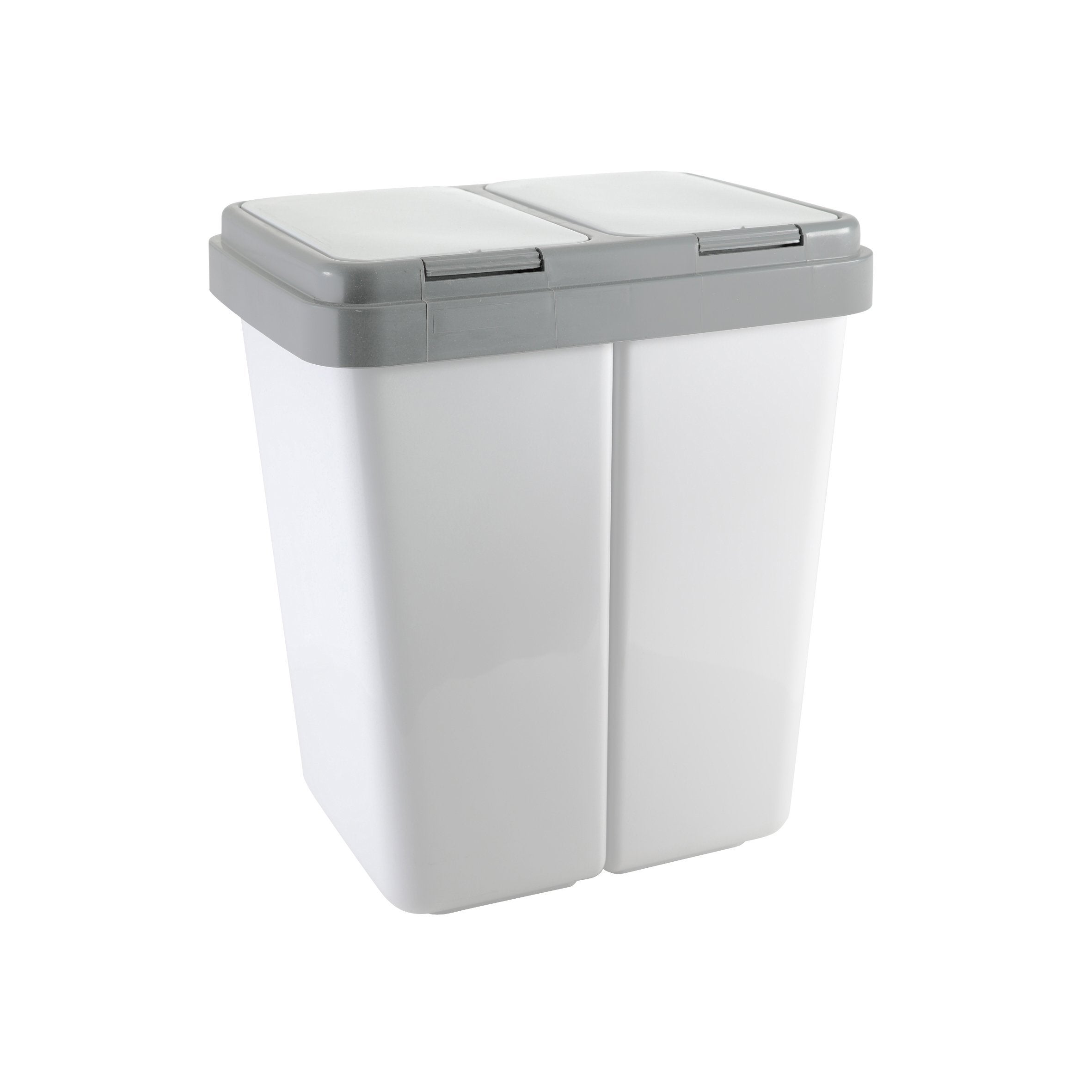 Acan Tradineur - Pattumiera In Plastica Con Griglia Bianca - Cestino Per Rifiuti Per Casa E Ufficio - 24,5x22,5 Cm - Prodotto In Spagna - 2