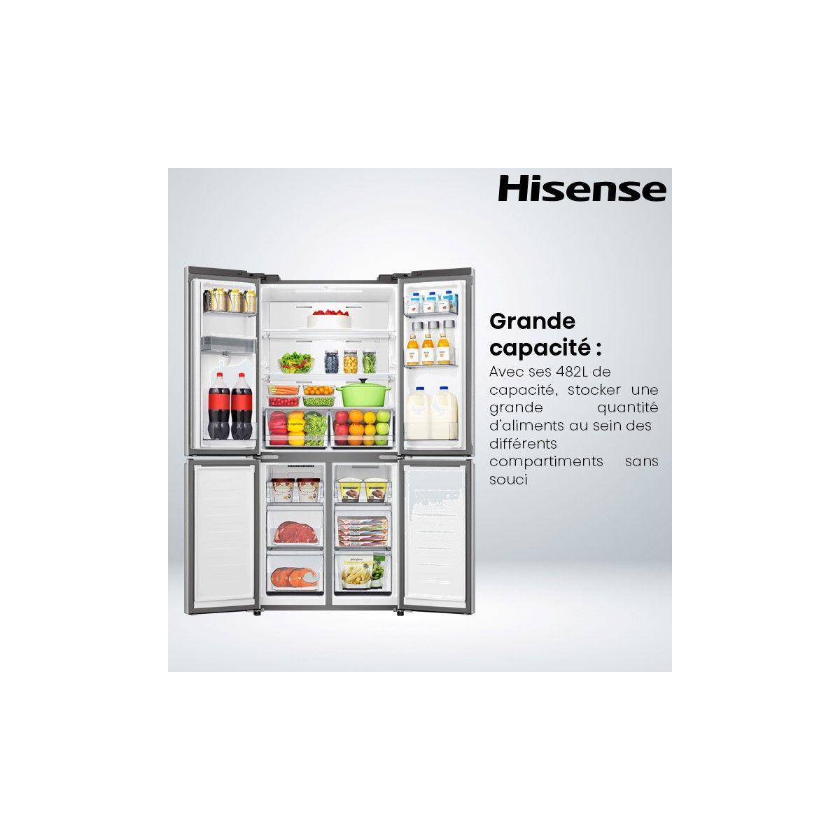 Réfrigérateur multi portes HISENSE RQ5P470SMIE - 9