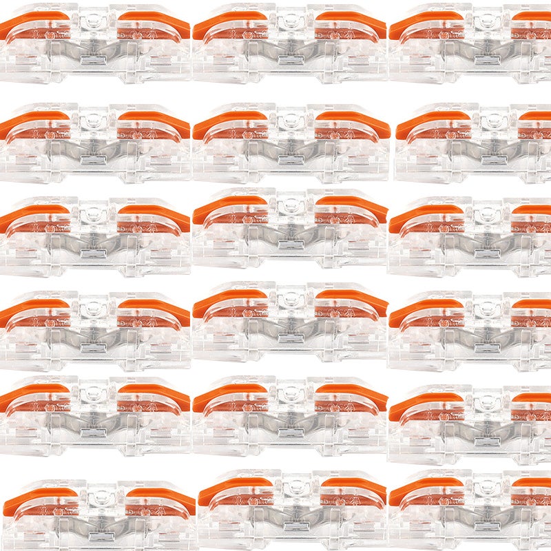 Connecteurs de fil 20 pièces, une entrée et une sortie, Mini boîte de jonction rapide transparente, connecteurs électriques d'épissure compacts, DIY - 2