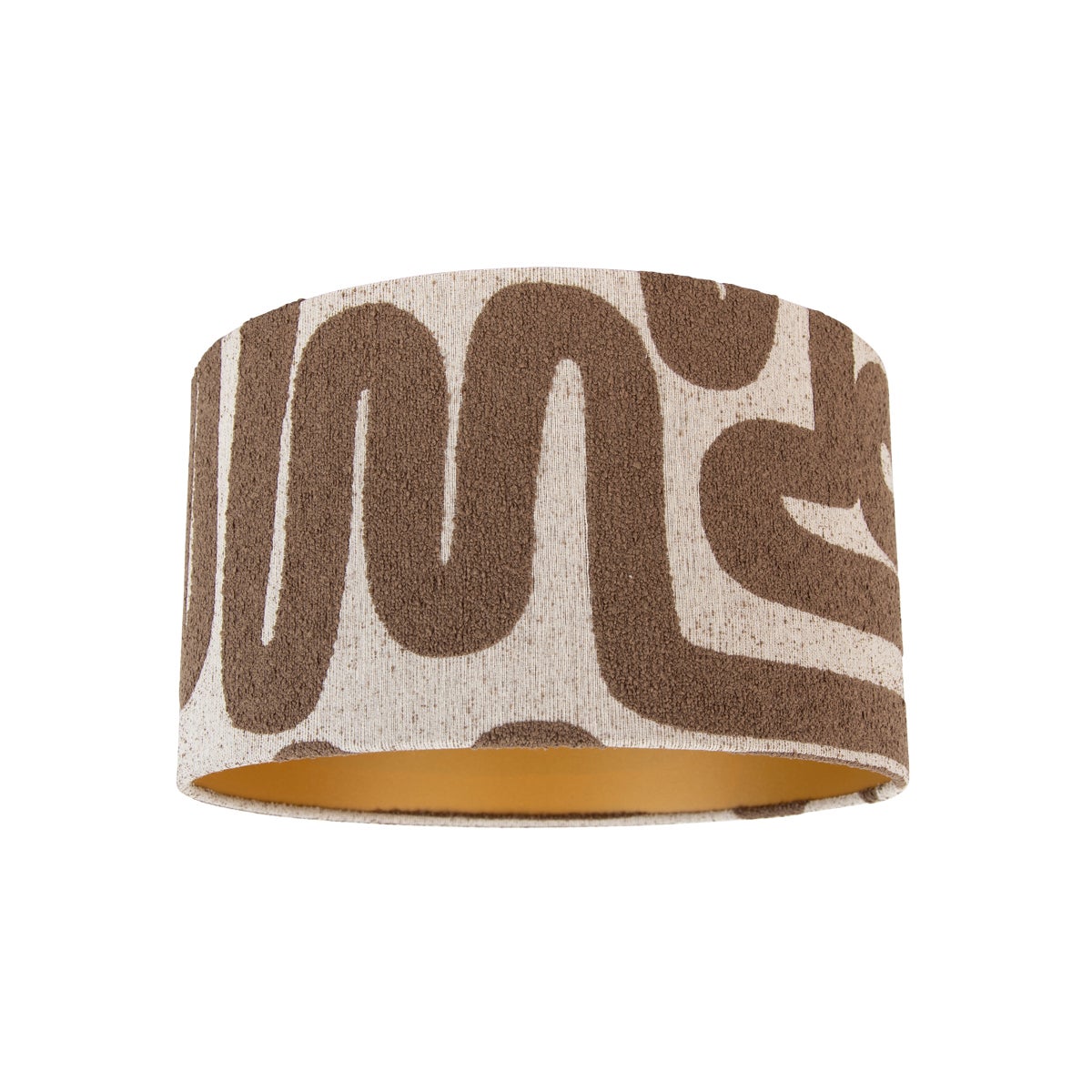 Qazqa nowoczesny - Cilinder Bruin Beige - brązowy, okrągły, supports-e27, diameter 35 centimeter