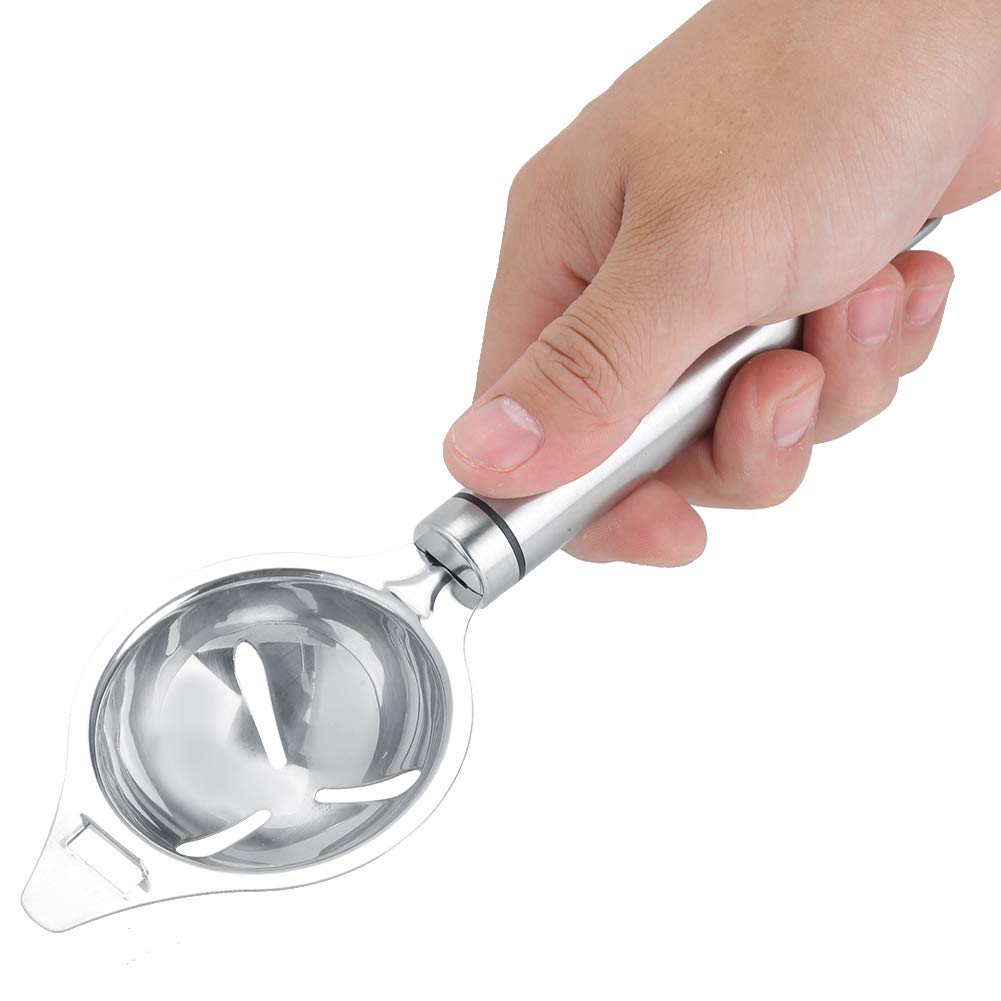 Separatore Uova In Acciaio Inox – Filtro Tuorlo Con Manico Lungo 25,5 Cm, Cucchiaio 8 Cm, Per Torte Muffin Cucina