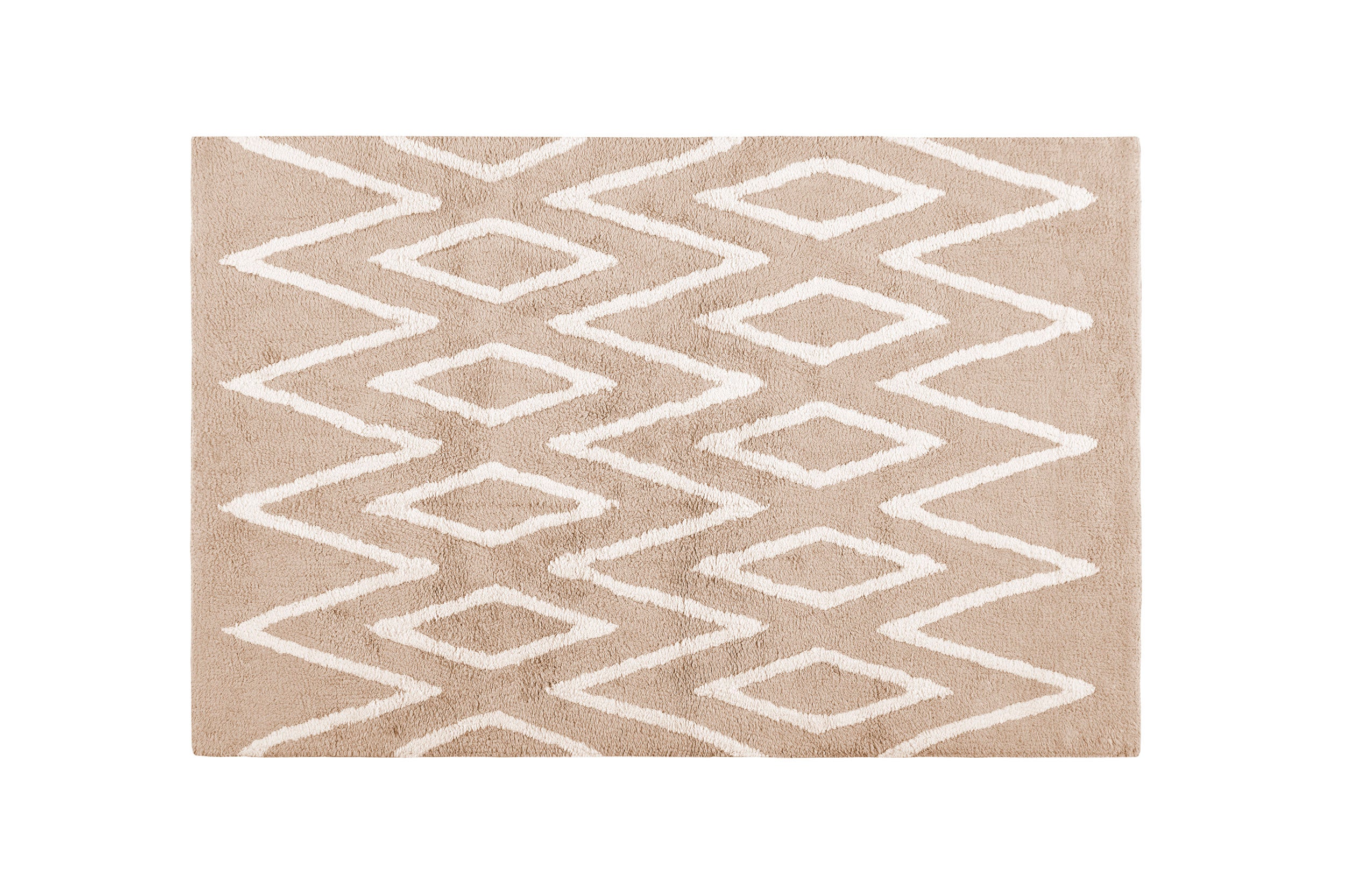 Dywan Batmath Zigzag Beige 80x120 cm – ręcznie wykonany, nowoczesny i dekoracyjny