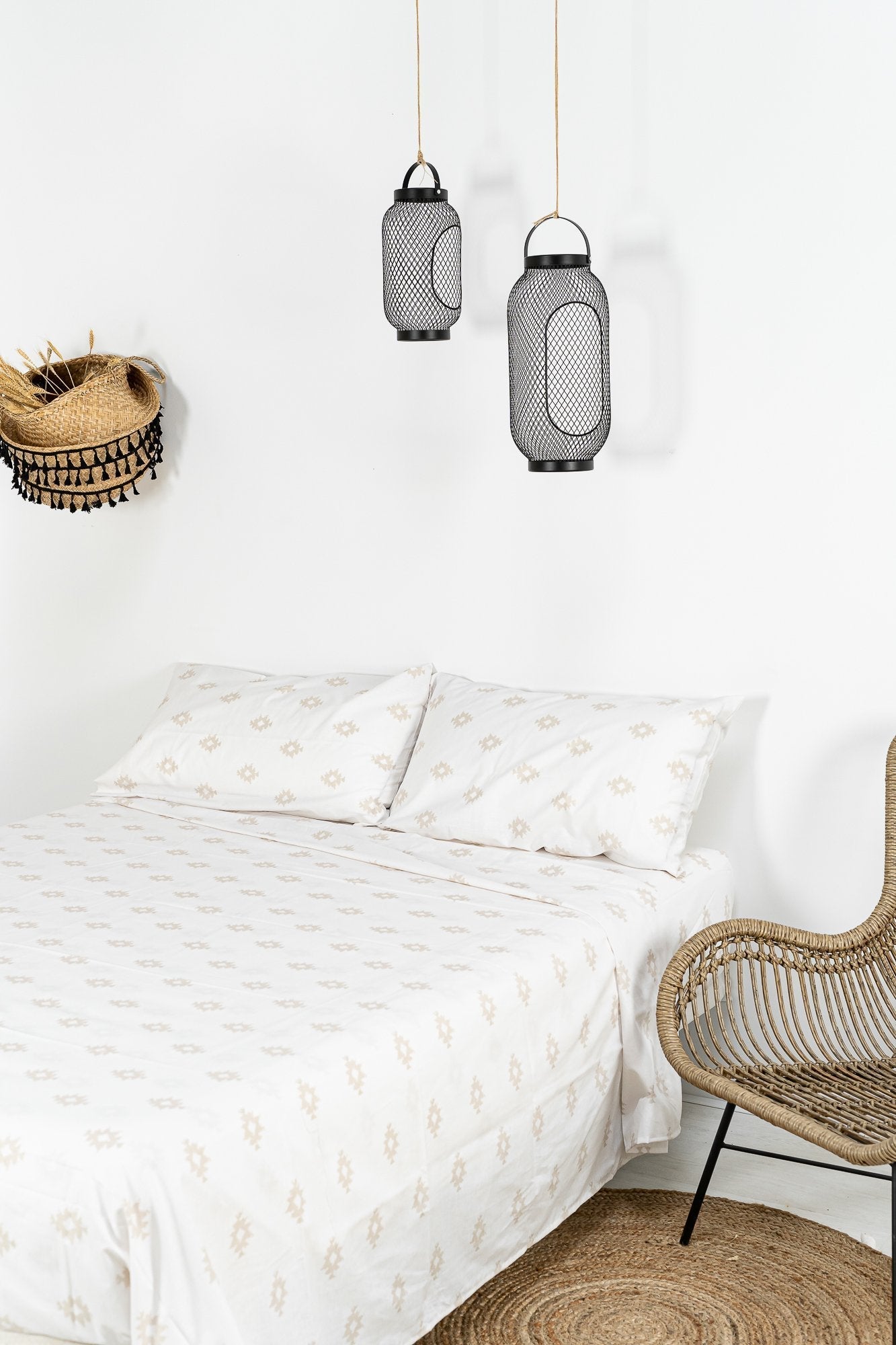 Ensemble de draps Kilim 3 pc 160x200 (Lit 160) Blanc - 4