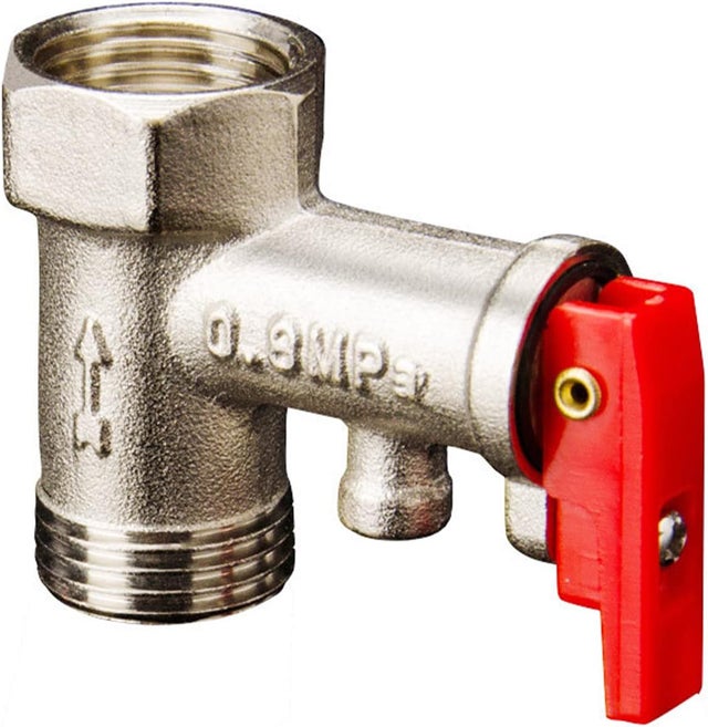 Soupape de Décharge de Pression de Chauffe-Eau,Soupape de Sécurité en Laiton Nickelé,Convient pour Chauffe-Eau Electrique 0.8 MPa
