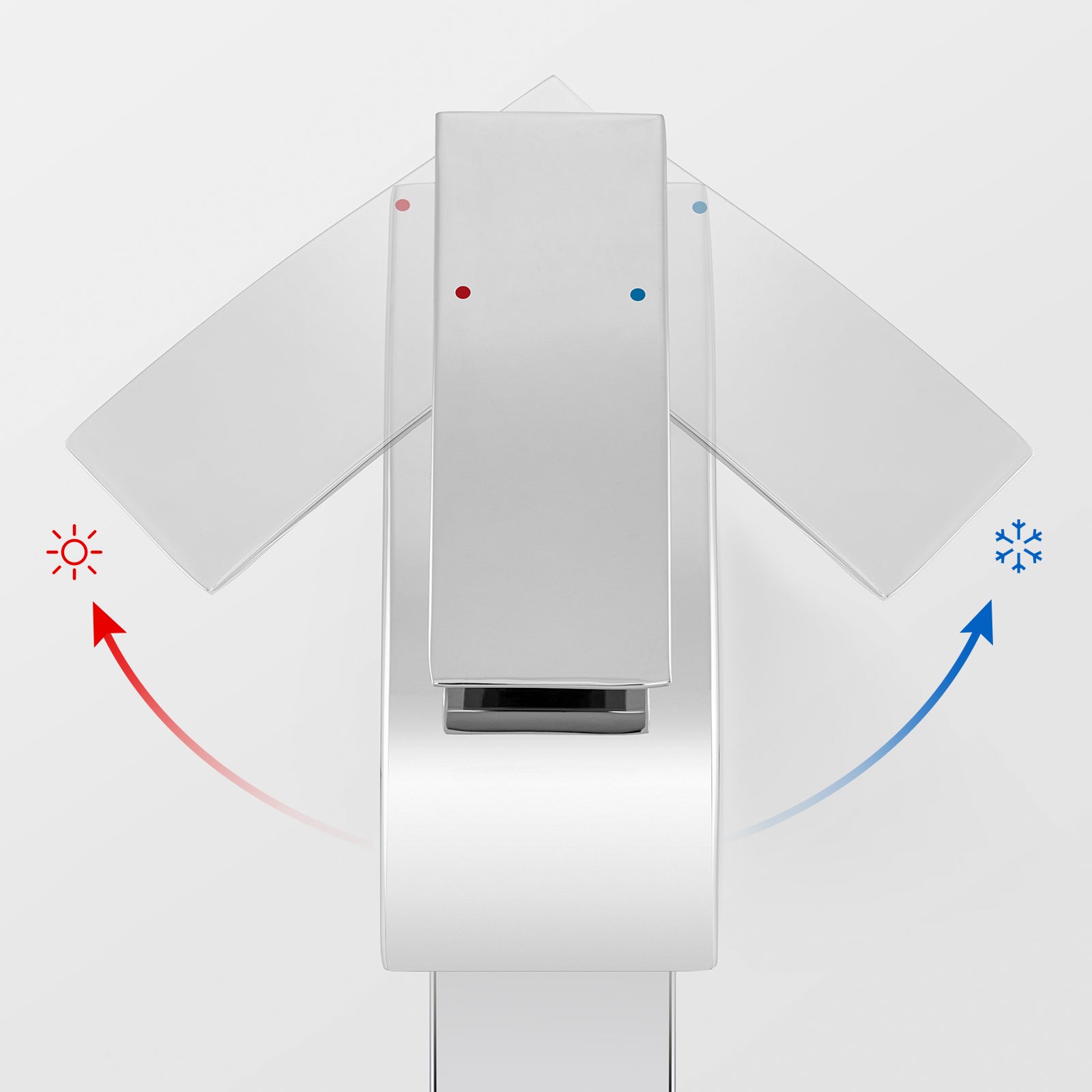 CECIPA MAX Mitigeur de lavabo bec haut Robinet de lavabo en Cascade mitigeur lavabo salle de bain chrome L - 2