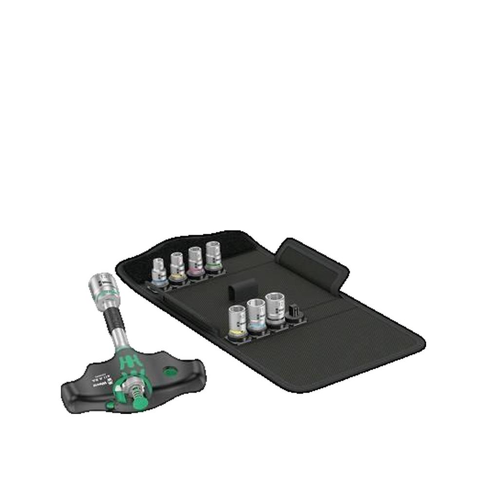 Zestaw kluczy grzechotkowych Wera 9 części ergonomiczna rączka system kolorów
