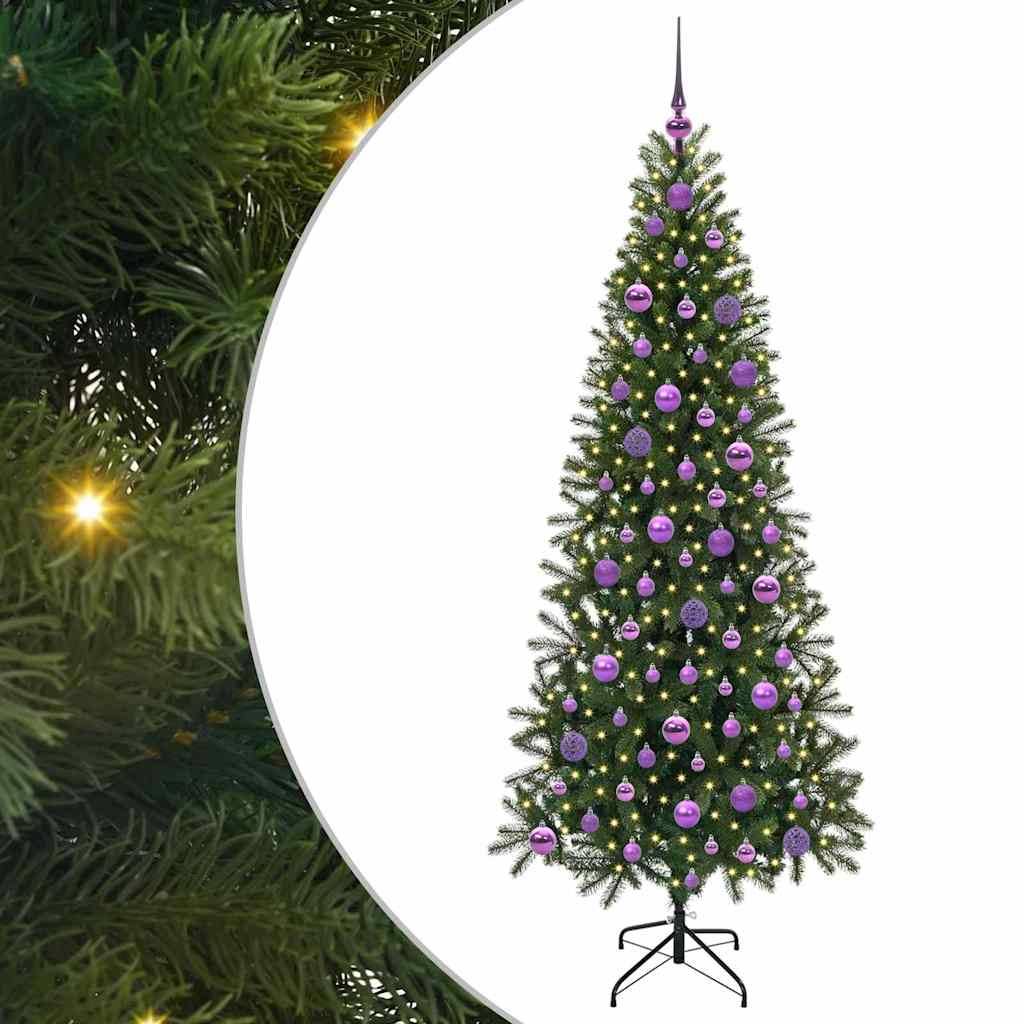 vidaXL Sapin de Noël artificiel avec 300 LED Vert 180 cm PE et PVC - 2