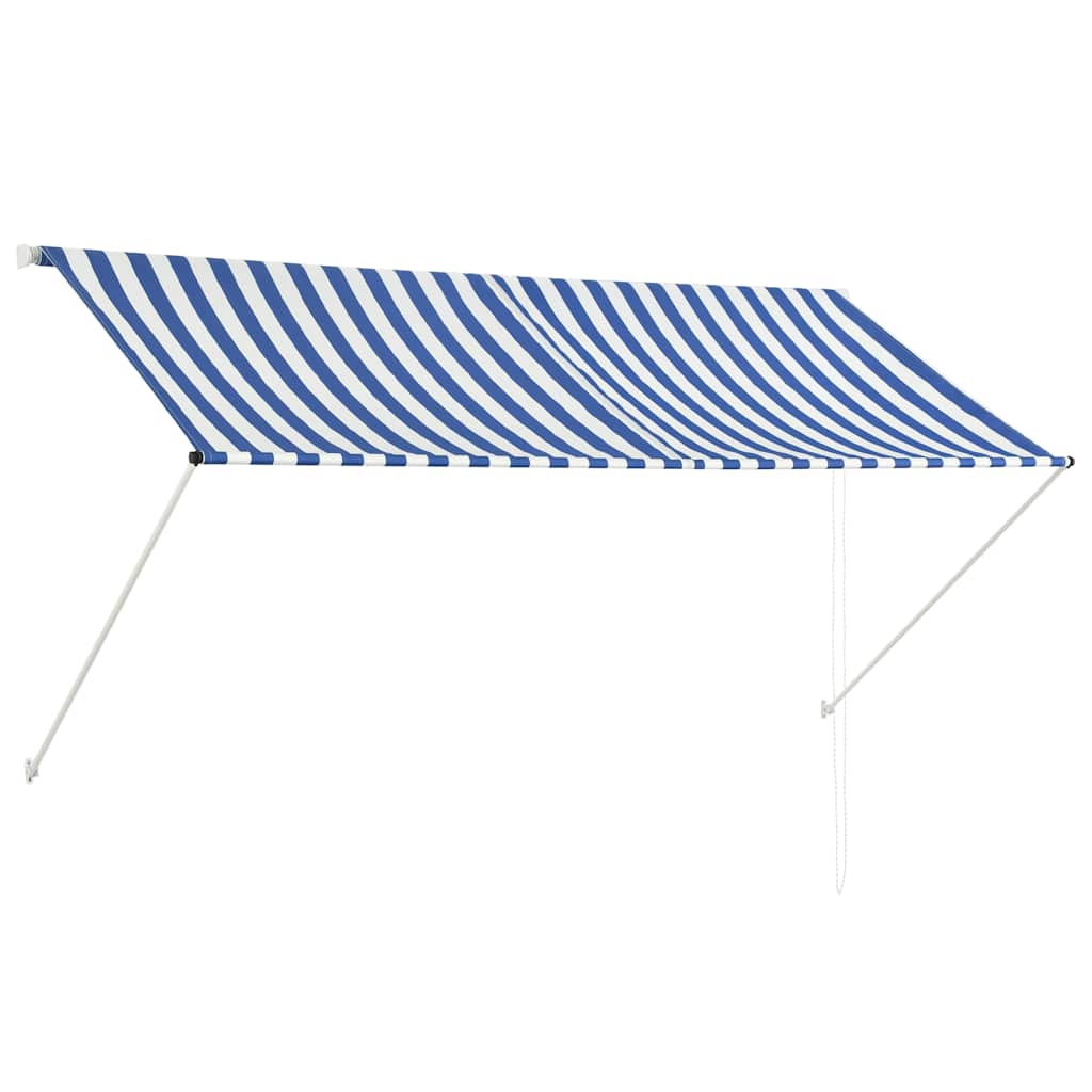 Tenda Da Sole A Caduta 200x250 Cm | Parasole Esterno A Righe Beige | Rullo In Alluminio, Attacco Soffitto Incluso
