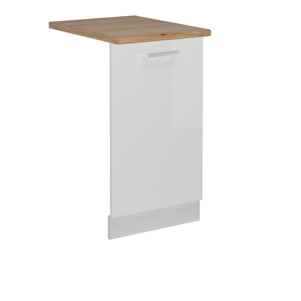Vicco Panel przedni R-Line, Biały wysoki połysk, 45 cm , BP Dąb