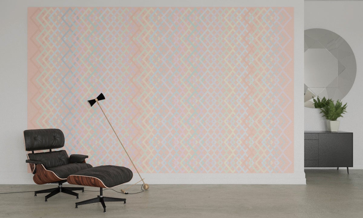 ABAKUHAUS Geometrico Tessuto a Metraggio, Rhombus linea Stripes