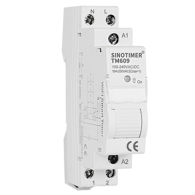 Inteligentny wyłącznik czasowy Wifi 100 ~ 240v Ac/dc, przełącznik 16A, zdalne sterowanie przez aplikację Tuya