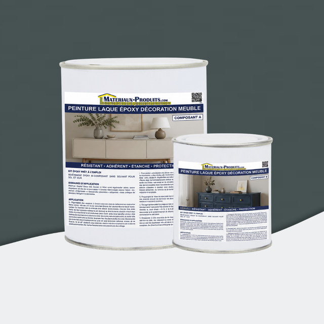 Peinture laque époxy meubles cuisine salle de bains rénovation décoration Kit de 10 Kg Gris Anthracite RAL 7016 - PEINT76 - MATPRO