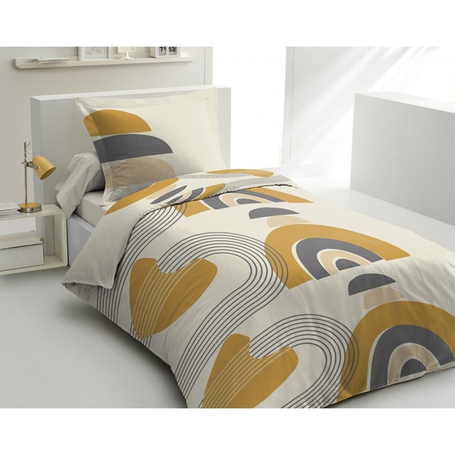 Parure de Couette 100% Coton 57 fils COULEURS - Beige, MATIÈRE - 100% COTON, TAILLES - 140 x 200 cm