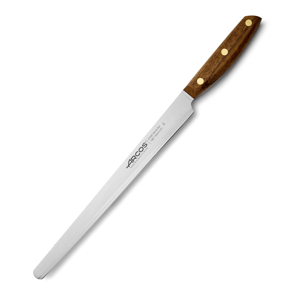 Arcos Hermanos Arcos Nórdika, Cuchillo Jamonero 25 Cm Acero Inoxidable Nitrum. Mango De Ovengkol Acero Inoxidable, Leroy Merlin