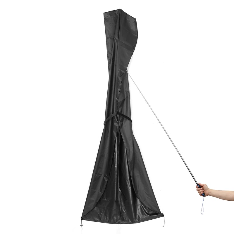 Wodoodporny pokrowiec na parasol ogrodowy-ochronny pokrowiec 420D-czarny pokrowiec z tworzywa-wodoodporna tkanina 265x70 cm