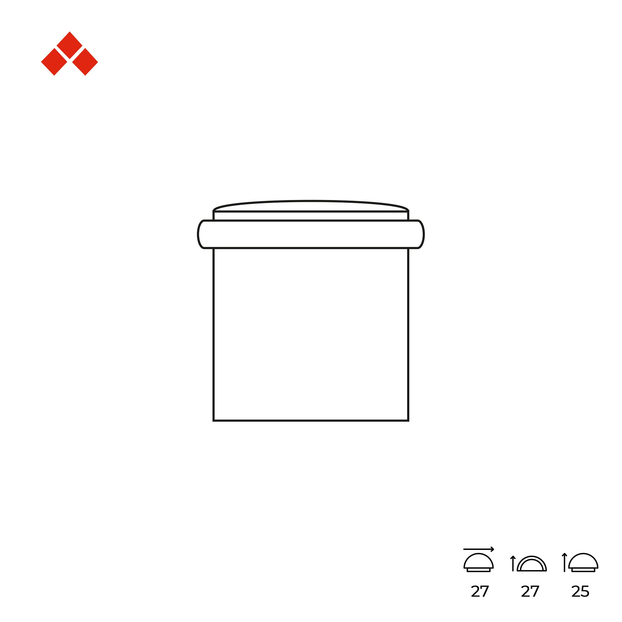 Bloc porte | Style fonctionnel | Protège les murs et les portes contre les impacts | Fabriqué en laiton | Finition dorée | Mesures 27*27*25mm | - 2