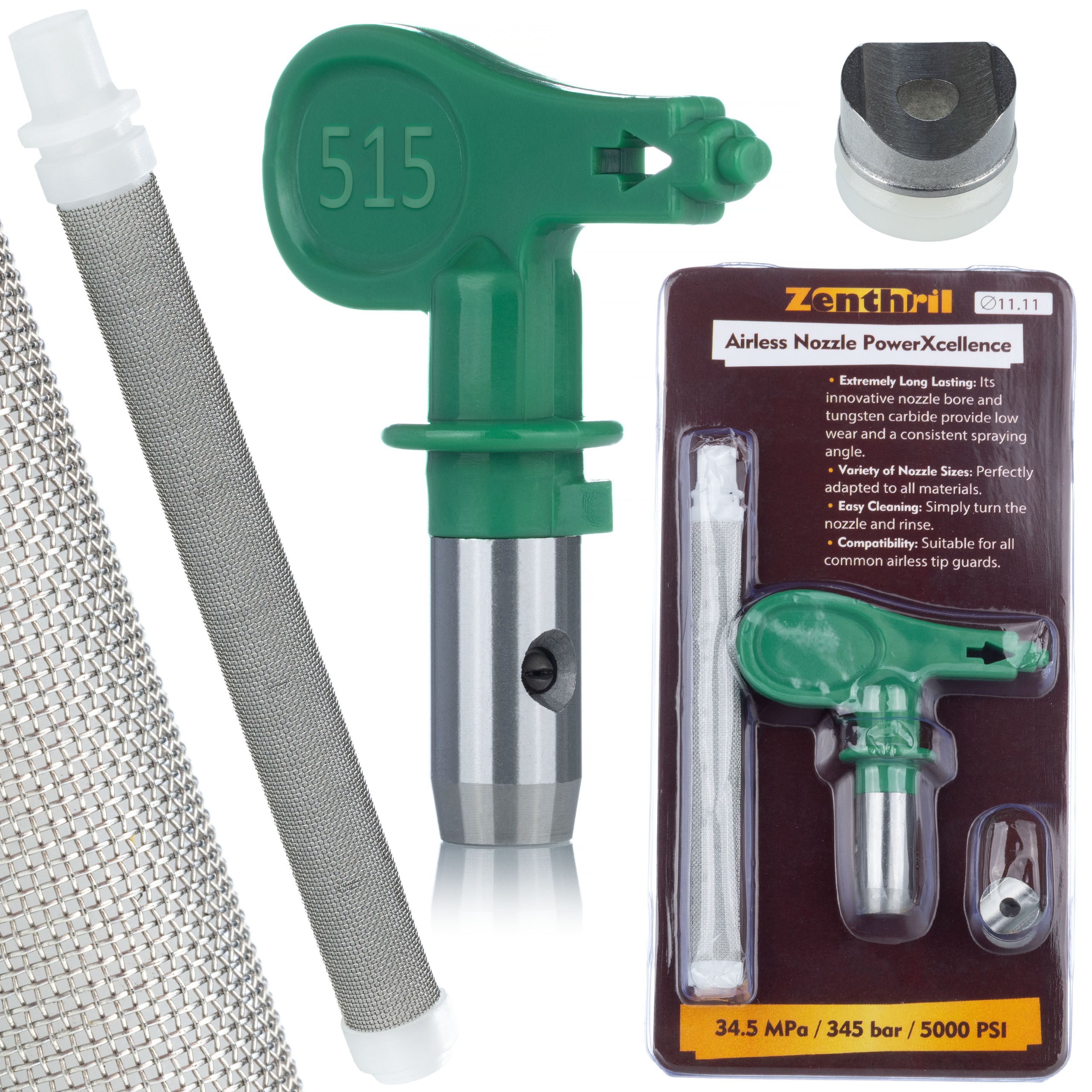 Buse de Pulvérisation Airless 515 – Jet 25 cm | Filtre 60 Mesh Inclus ...