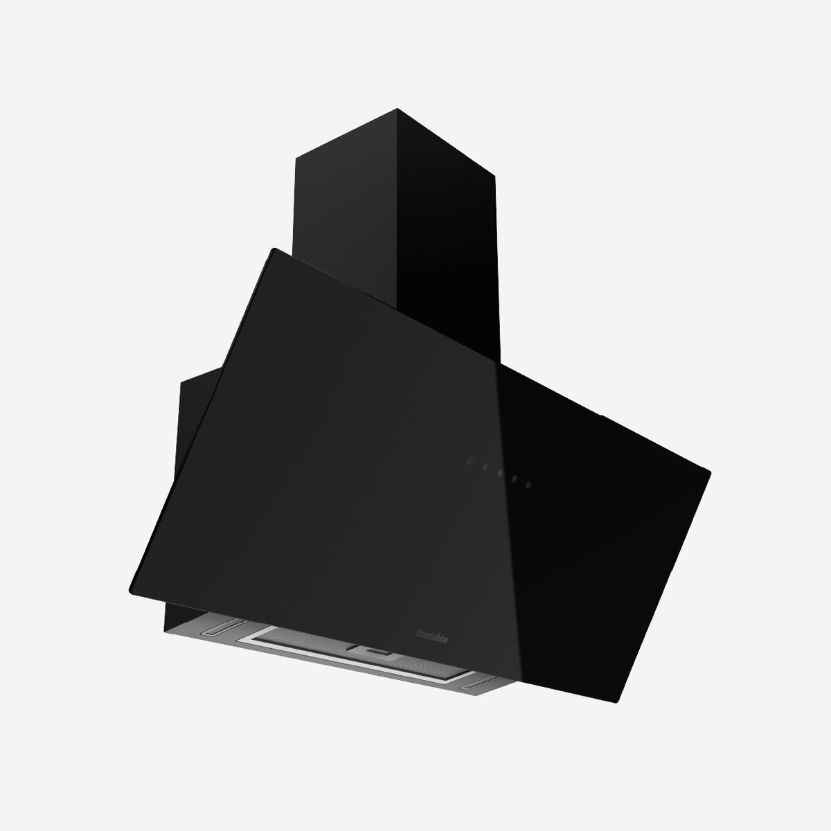 Extracteur d'air industriel argenté pour mur ou tubes 580x580x260mm