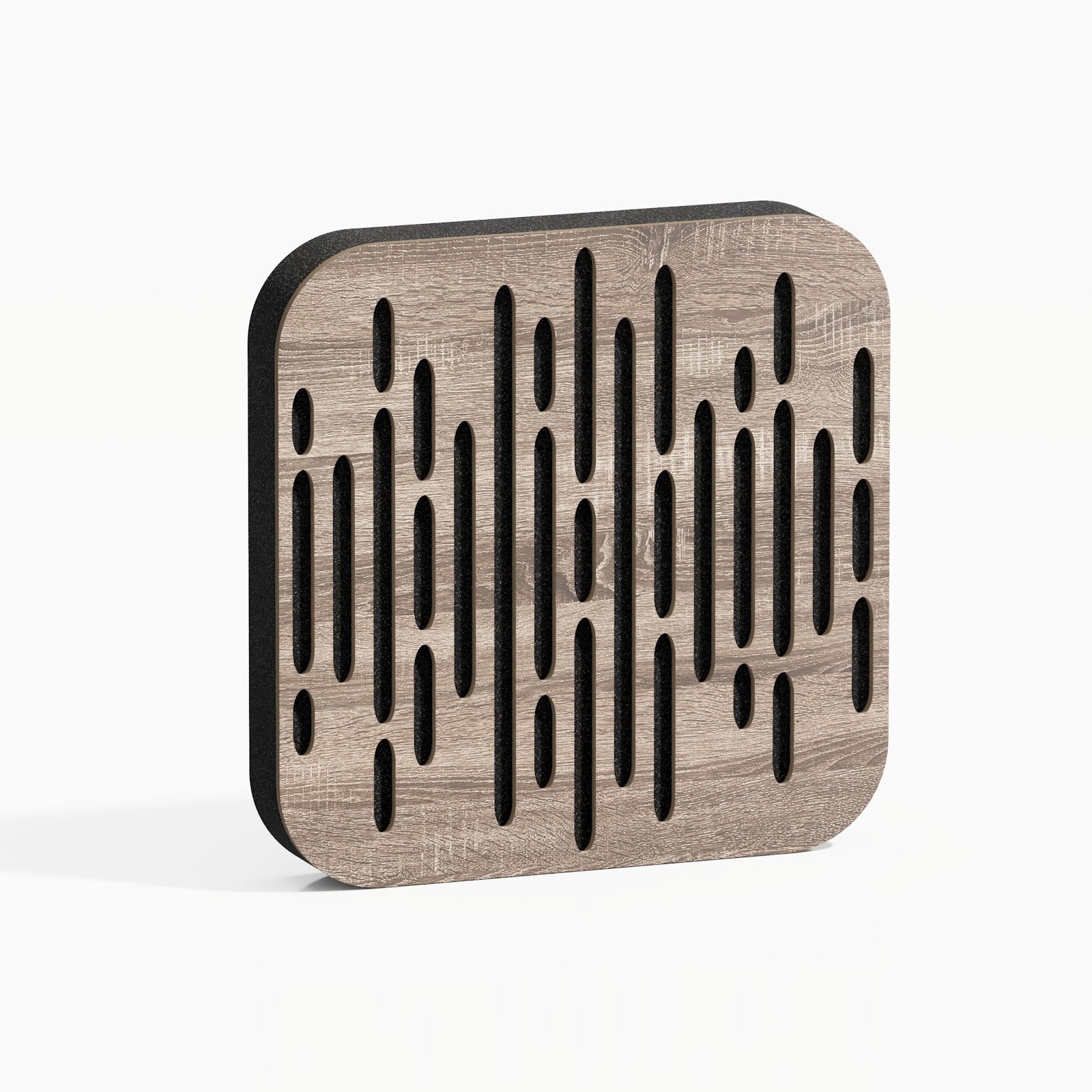 Lot de 8 Mini-Panneaux acoustiques insonorisants WAVE-D 23x23x3 cm - 0,42 m² surf.totale -MDF perforé laminé et mousse acoustique -Sonoma - 2