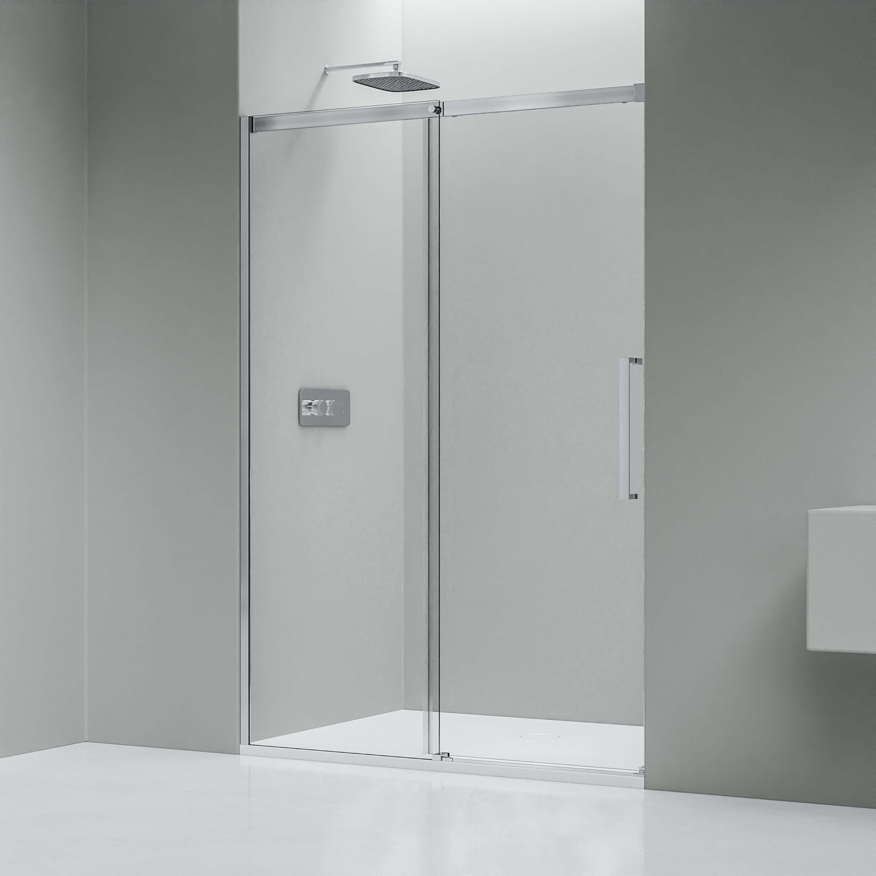 Bernstein DX906 FLEX Drzwi prysznicowe przesuwne 8mm Soft-Close ze ścianką - 120 cm