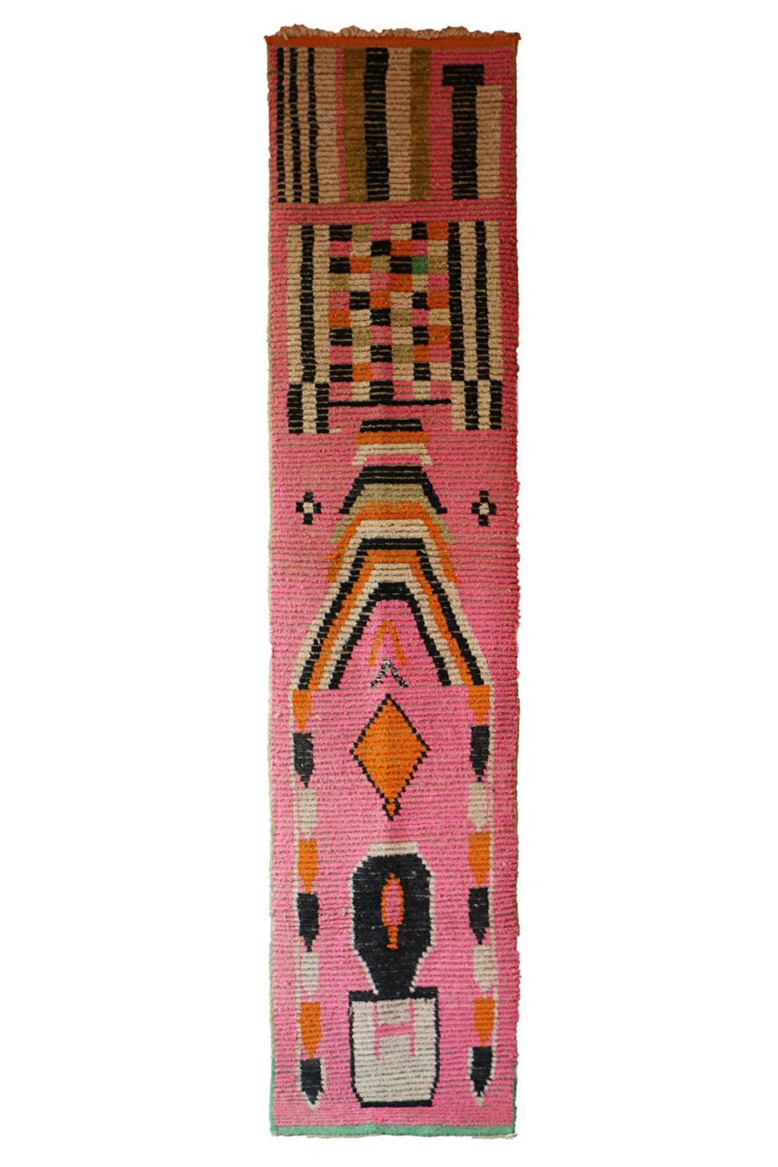 Tapis De Couloir Berbère 260x80 Cm - 100% Laine De Mouton Tissé Main - Maroc